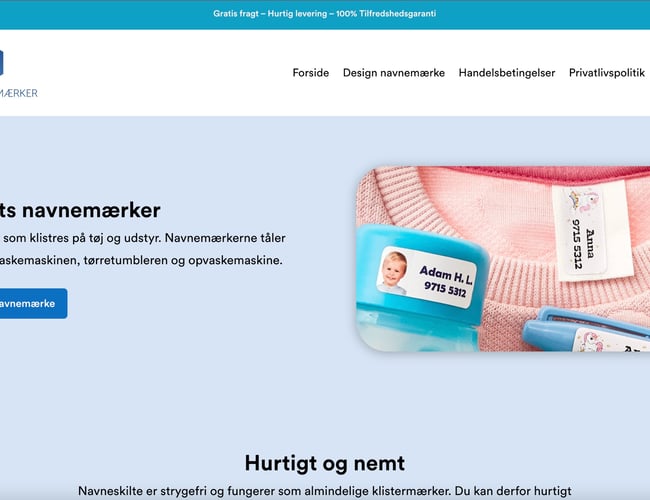 Salgsklar webshop sælges med navnemærker til madkasser tøj