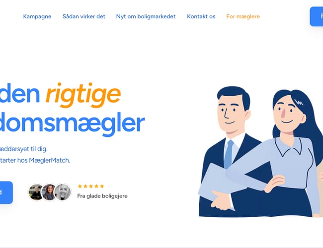 MæglerMatch – Digital platform for boligsælgere klar til overtagelse