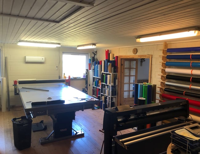 Skilte - Solfilm & Reklame virksomhed - Driftsresultat på 846.124 kr. - med tilhørende værksted og privat ejendom