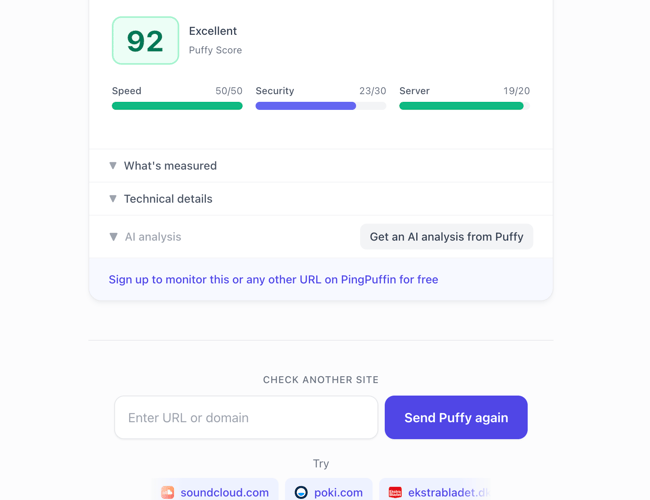 SaaS uptime monitoring service med betalende kunder
