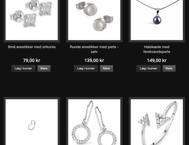 shop.hjortsmykker.dk -  Smykkewebshop med smukke håndlavede smykker - Varelager på 30.000 kr.