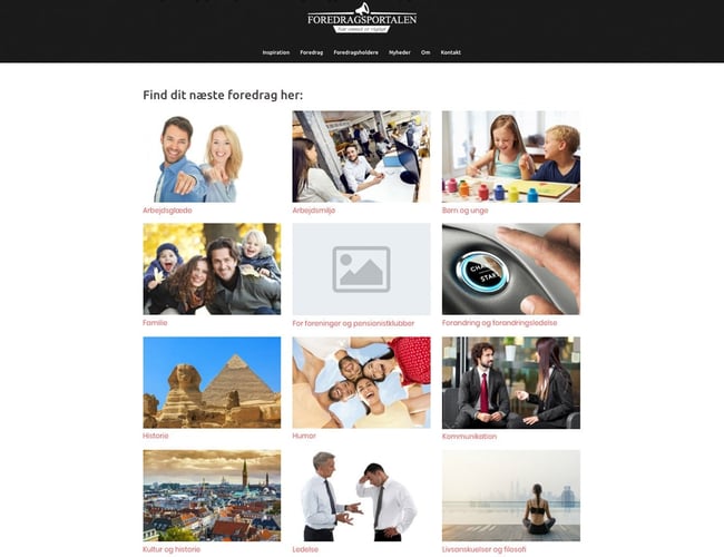 Foredragsportalen.dk -  Stort bredt udvalg af foredragsholdere - Omsætning 125.000 DKK i 2018