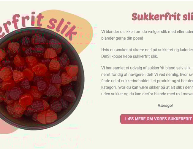 Salg af online bland selv slik forretning