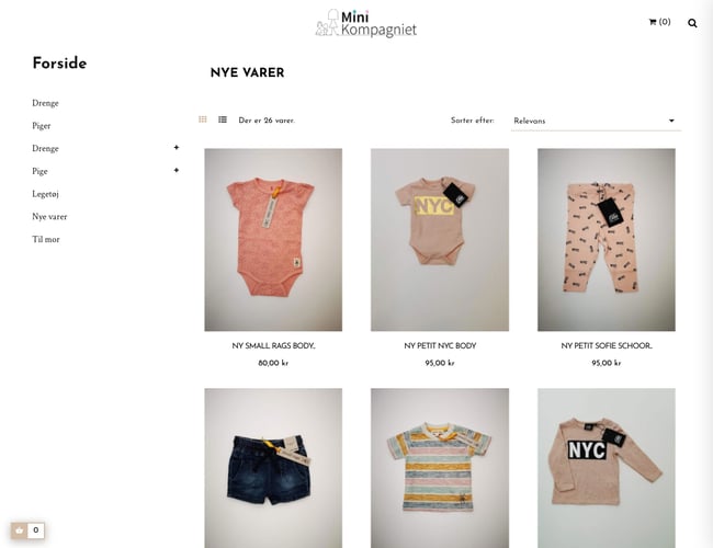 Webshop til salg. Vælg selv nyt indhold