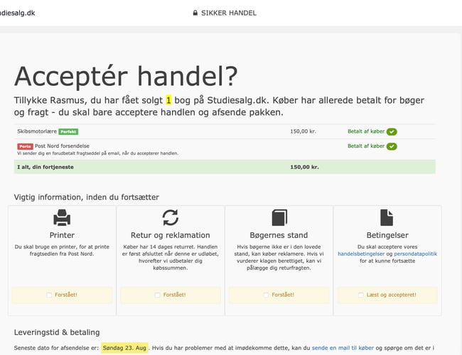 Veletableret markedsplads for brugte studiebøger siden 2012