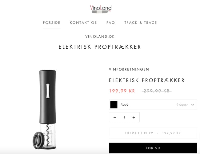 Klargjort Dropshipping Webshop med salg af Vinudstyr 