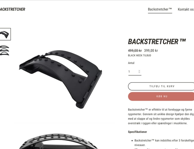 Hurtig voksende one product webshop - Omsætning på over 1.000.000 de første  3 måneder