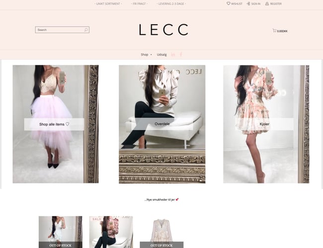 Lecc.dk - Omsætning første år: 1.200.000 kr. - 72.000 Facebook følgere og 15.000 instagram følgere
