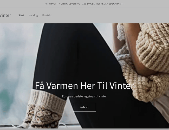 Stilet webshop med et produkt med høj kvalitet