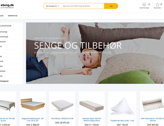 Affiliate site med senge