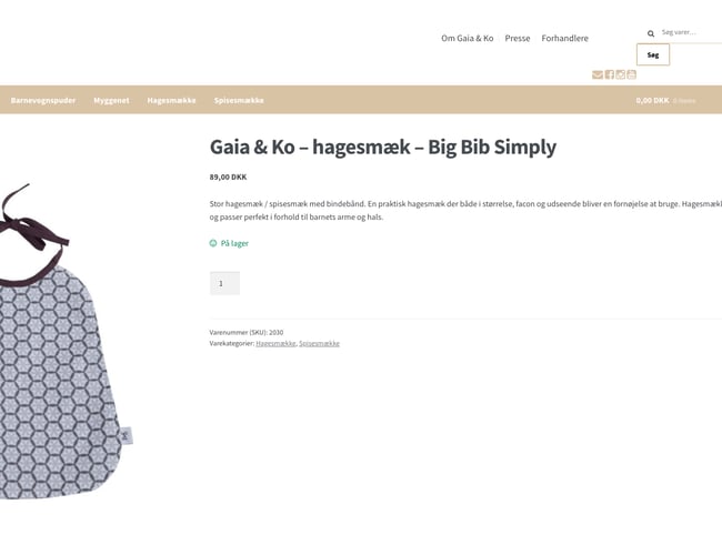 Gaiaogko.dk - Webshop med salg af pusletasker og tekstiler