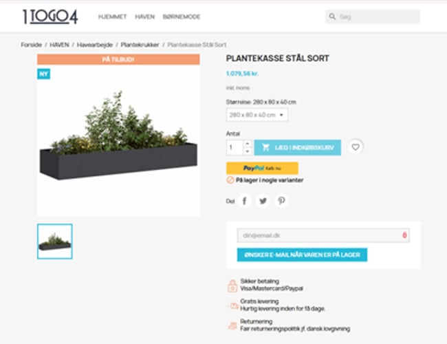 Færdig køreklar webshop klar til din succes / 1togo4