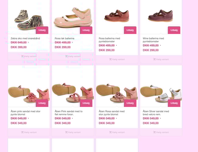 Flot online forretning lillefod.com salg af kvalitets børnesko sælges