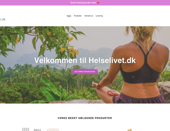 Helselivet.dk - Dropshipping webshop med salg af helse & livstilsprodukter