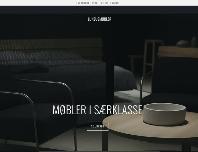 Møbelside med dansk leverandør. (Dropshipping) - luksusmøbler.dk