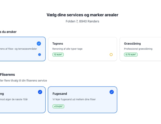 SkyQuote – SaaS til udendørs servicefirmaer (fliserens, tagrens, algebehandling mv.)  100% automatiseret opmåling, tilbud og fakturering – giver kunderne pris på få sekunder og øger salget!