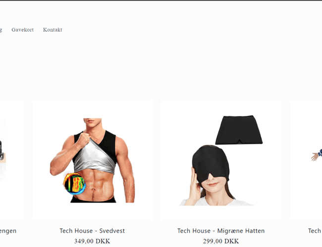 Dropshipping Webshop med salg af markedsanalyste trending tech products 