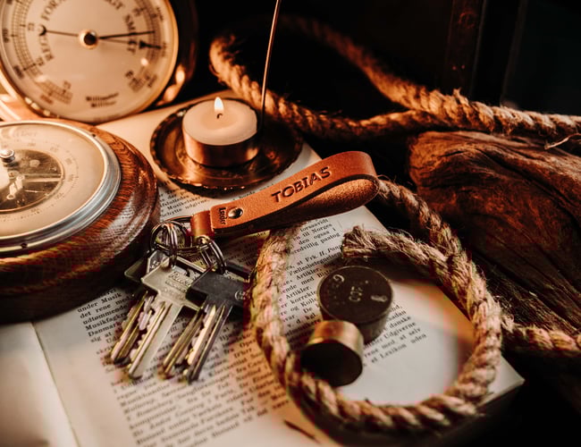 International Læder nøglering shop - Klar til start