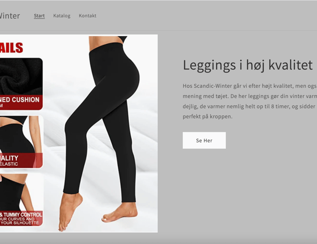 Stilet webshop med et produkt med høj kvalitet