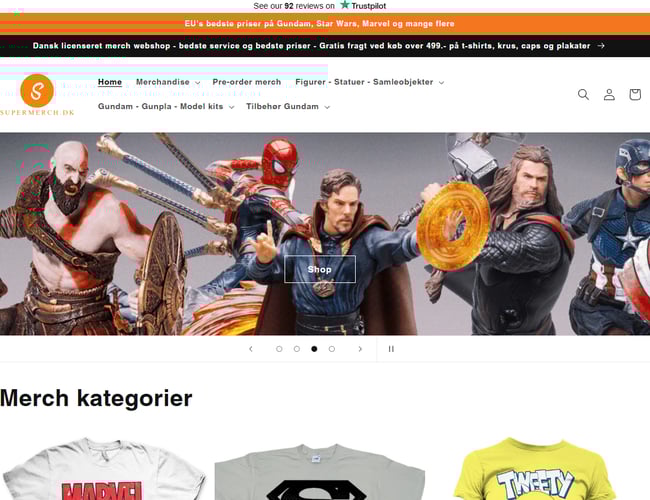 Super Merchandise webshop med stigende omsætning