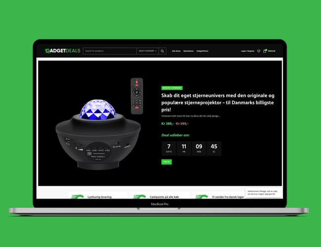 Dealsite med stort dansk varelager, kunder og aktiv målrettet SEO-ranking som bliver bedre og bedre