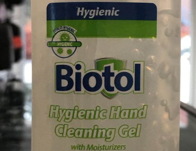 Salg af varelager af håndsprit 