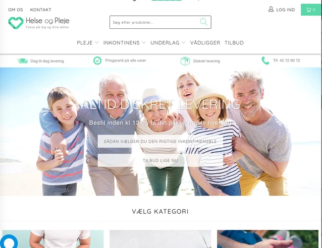 Igangværende niche webshop med stort potentiale inden for personlige pleje til ældre 