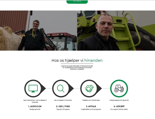 Agroo.dk - Færdigudviklet webplatform til licitationssalg af ydelser/produkter