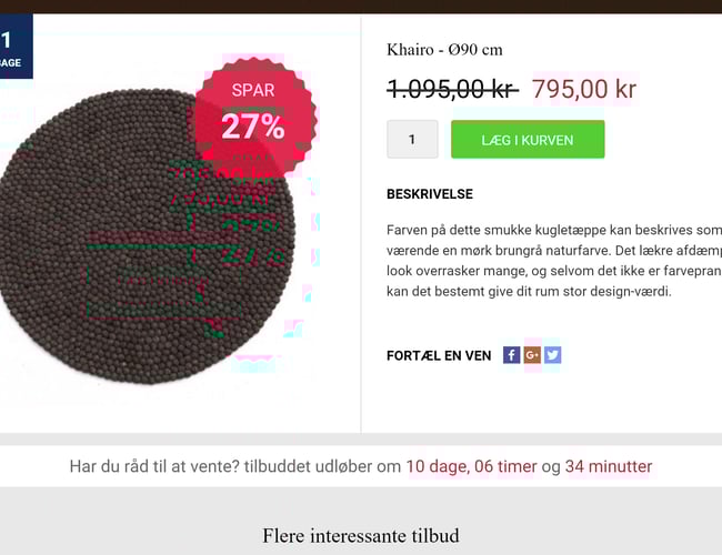 Niche webshop med kugletæpper og 21% salgsfremgang