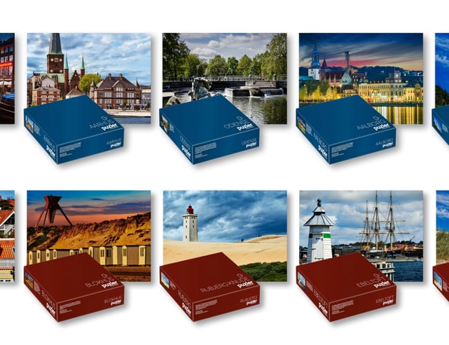 Puslespil mærke med unikke danske bymotiver (omsætning: 919.372 kr)