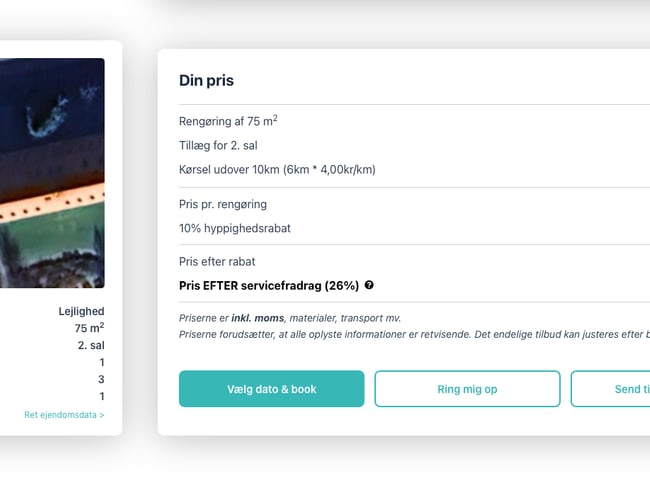 Cliinly - Ny SaaS software til rengøringsbranchen - giver kunderne komplette tilbud på 10 sekunder! Automatiserer hele rengøringsfirmaets tilbuds- og faktureringproces. 450 udviklingstimer - 100% automatiseret, så den kræver INTET manuelt arbejde.