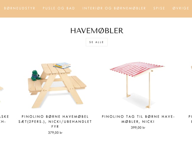 Dropshipping butik med salg af kvalitetsbaby-børne udstyr