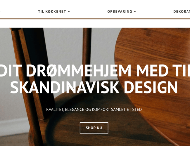 Køreklar dropshipping webshop med salg af møbler