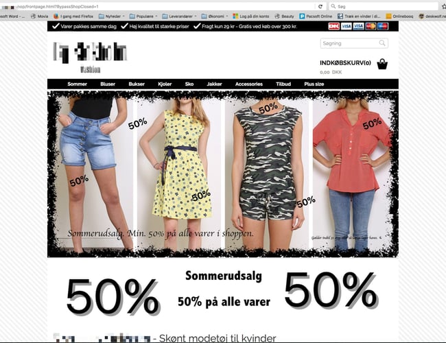 Flot modewebshop med stigende omsætning og solid facebookgruppe sælges BILLIGT!