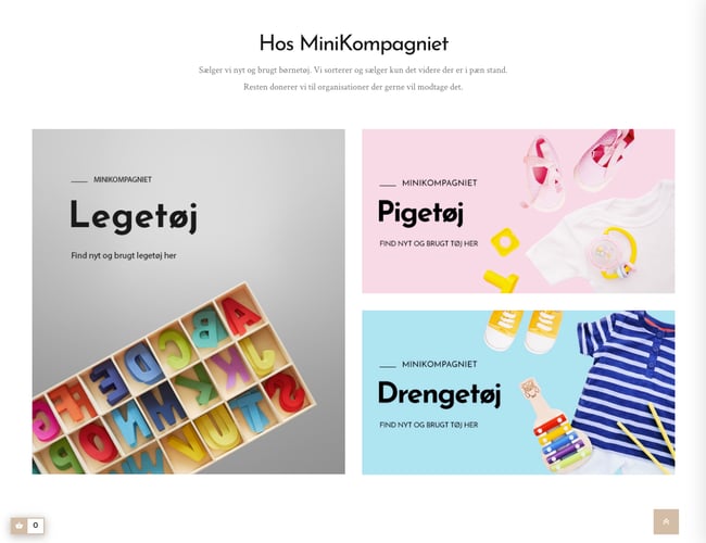 Webshop til salg. Vælg selv nyt indhold