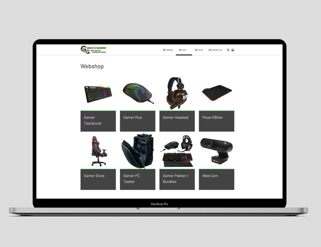 Køreklar gamer webshop med gode brands - NY PRIS!