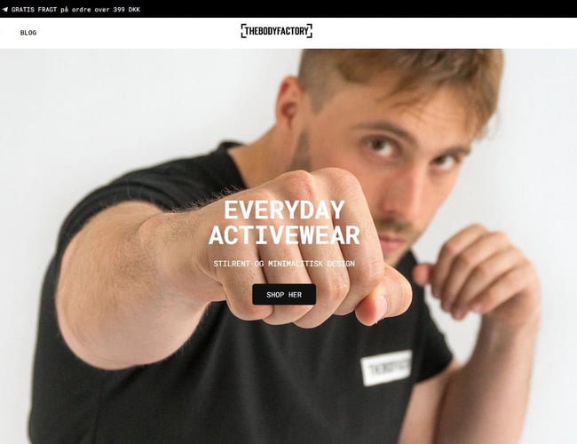 Webshop med træningstøj til mænd og stort kundekartotek. -  Omsætning er 2.760.000 DKK siden start.