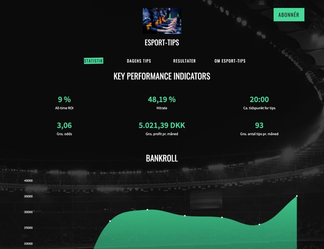Abonnementsforretning med fokus på sports betting! - 300 aktive abonnenter