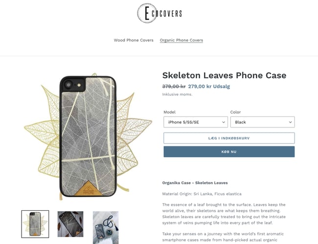 Ecocovers.dk - Niche Webshop Med Salg Af Organiske Telefon Covers 