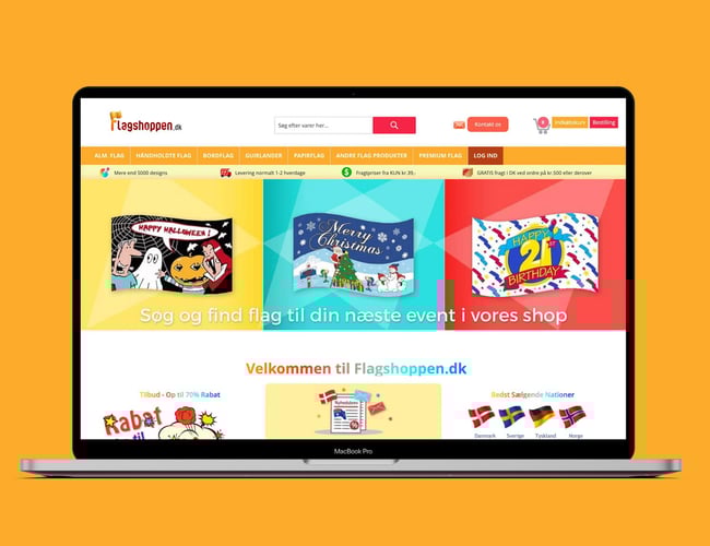 Webshop med kæmpe udvalg af flag - Eksisteret siden 2011