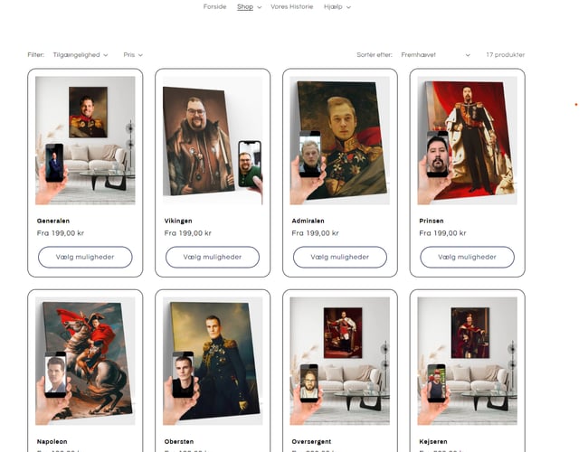 Webshop - Unik plakatvirksomhed - 335.000 kr i omsætning