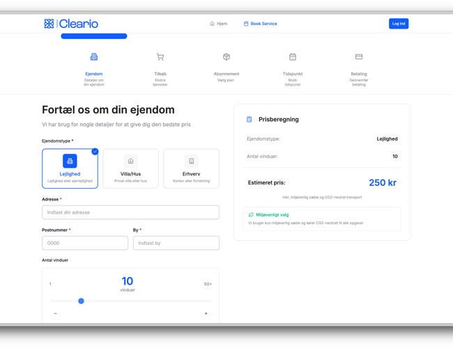 Danmarks mest intuitiv platform for vinduespudsning – Cleario.dk