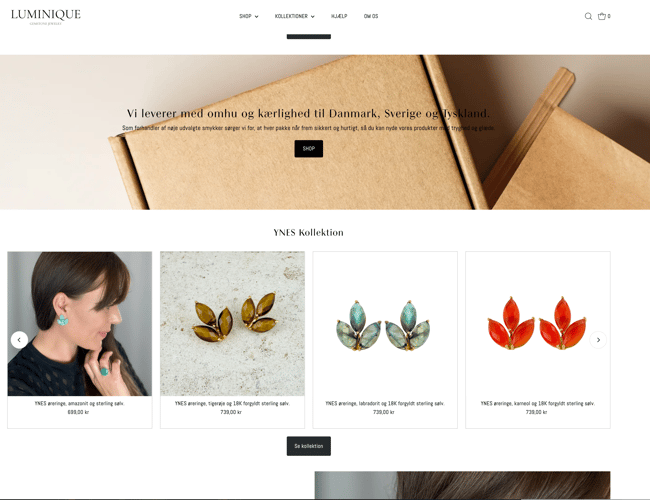 Eksklusiv webshop smykkebutik til salg – LUMINIQUE