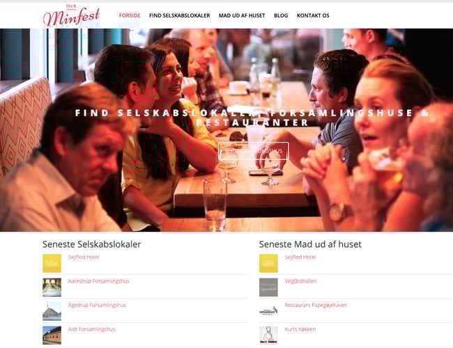 Minfest.dk - Find selskabslokaler og mad ud af huset.