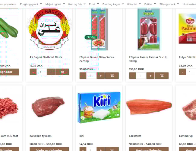 Dagligvare Webshop - salg af  Asiatisk, arabisk, indisk, tyrkisk, pakistansk - Omsætning: 80.000 kr.
