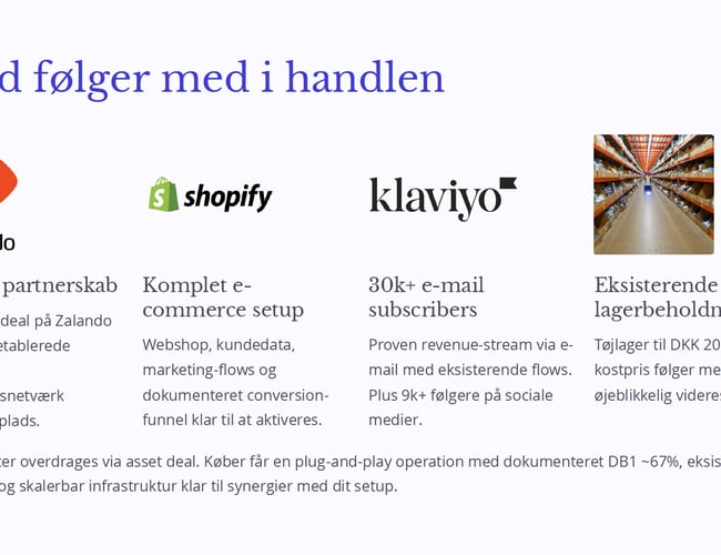 Molecule Clothing – e-commerce tøjbrand sælges (aktivitet/asset deal)