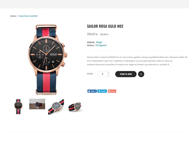 Watchmen.dk - Webshop med salg af billige ure i høj kvalitet - Avance mellem 50 - 65%