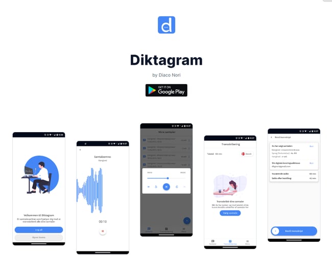 Salg af Diktagram.dk + mobil app (Native, Android)