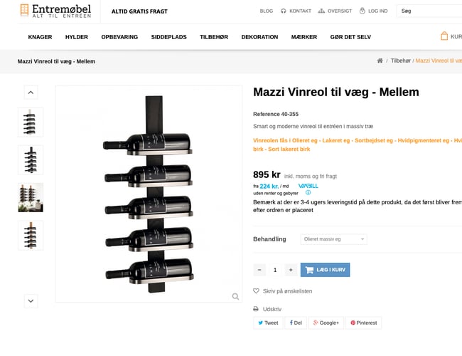 Entremobel.dk - Webshop med stabil passiv indkomst i flere år og stort potentiale