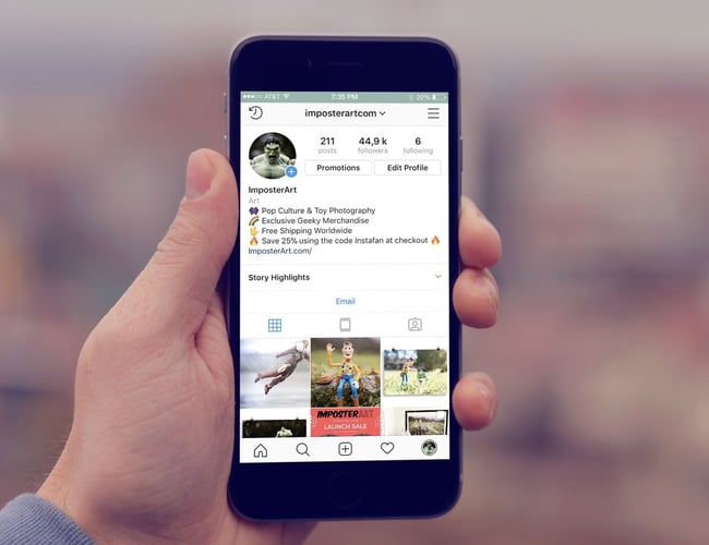 Instagram af 70k følgere (Pop Kultur, Superhelte, Film, TV) - Får typisk 1000 - 2000 likes på de første 72 timer